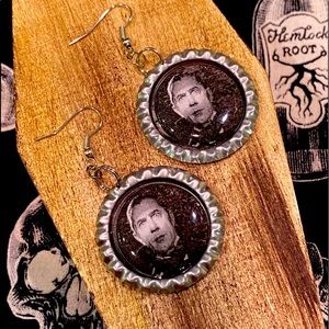 Dracula Bottlcap Earrings